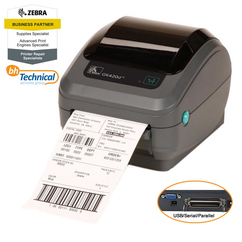 Zebra GK420d Printer | Thermal Label Printer | Parallel & USB